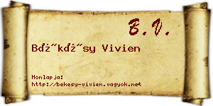 Békésy Vivien névjegykártya