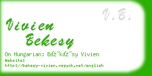 vivien bekesy business card